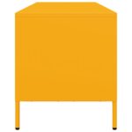 vidaXL TV skrinka horčicovožltá 135x39x43,5 cm oceľ – Obrázok 6