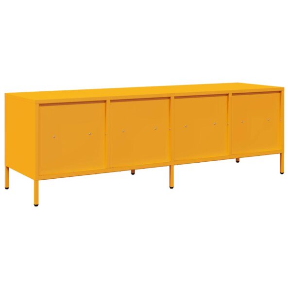 VXL8721102930881_g_en_hd_5.jpg vidaXL TV skrinka horčicovožltá 135x39x43,5 cm oceľ – Obrázok 7