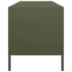 vidaXL TV skrinka olivovozelená 135x39x43,5 cm oceľ – Obrázok 6
