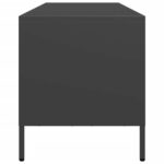 vidaXL TV skrinka čierna 135x39x43,5 cm oceľ valcovaná za studena – Obrázok 6