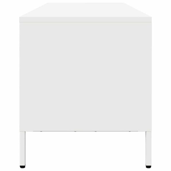 vidaXL TV skrinka biela 202x39x43,5 cm oceľ valcovaná za studena – Obrázok 6