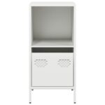vidaXL Komoda biela 35x39x73,5 cm oceľ valcovaná za studena – Obrázok 4