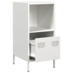 vidaXL Komoda biela 35x39x73,5 cm oceľ valcovaná za studena – Obrázok 5