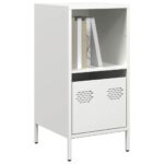 vidaXL Komoda biela 35x39x73,5 cm oceľ valcovaná za studena