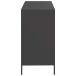 vidaXL Komoda čierna 101,5x39x73,5 cm oceľ valcovaná za studena – Obrázok 6