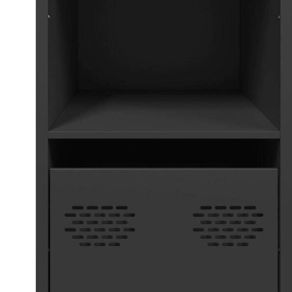 vidaXL Komoda čierna 101,5x39x73,5 cm oceľ valcovaná za studena – Obrázok 10