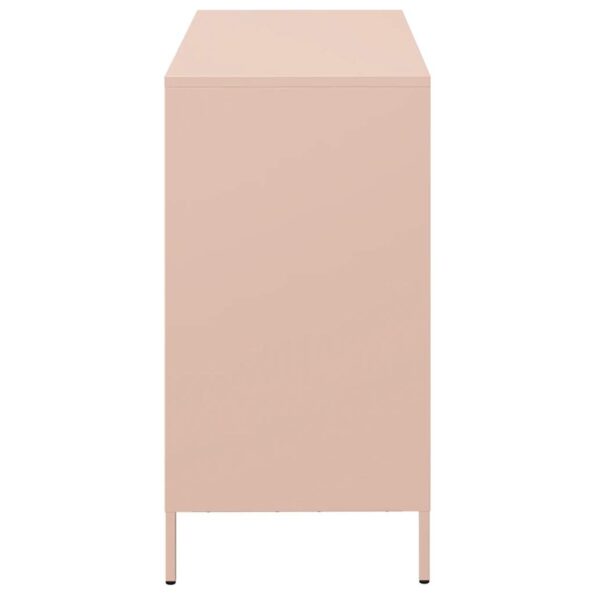 vidaXL Komoda ružová 101,5x39x73,5 cm oceľ valcovaná za studena – Obrázok 6