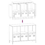 vidaXL Komoda antracitová 101,5x39x73,5 cm oceľ valcovaná za studena – Obrázok 11