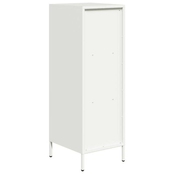 vidaXL Vysoká skrinka biela 35x39x103,5 cm oceľ – Obrázok 7