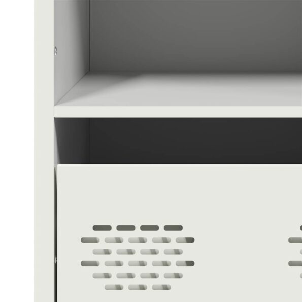 vidaXL Vysoká skrinka biela 35x39x103,5 cm oceľ – Obrázok 10