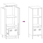 vidaXL Vysoká skrinka biela 35x39x103,5 cm oceľ – Obrázok 11