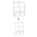vidaXL Vysoká skrinka čierna 68x39x103,5 cm oceľ – Obrázok 11