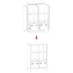 vidaXL Vysoká skrinka biela 68x39x103,5 cm oceľ – Obrázok 11