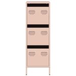 vidaXL Vysoká skrinka ružová 39x35x103,5 cm oceľová – Obrázok 5