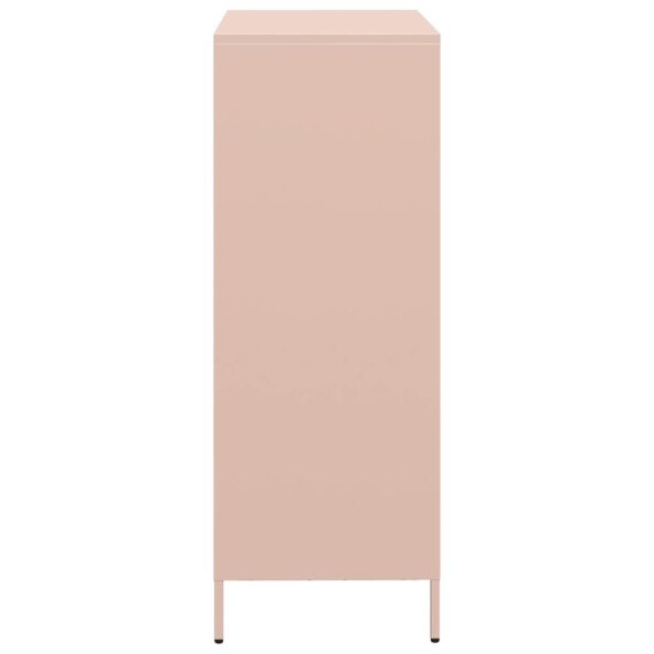 vidaXL Vysoká skrinka ružová 39x35x103,5 cm oceľová – Obrázok 6