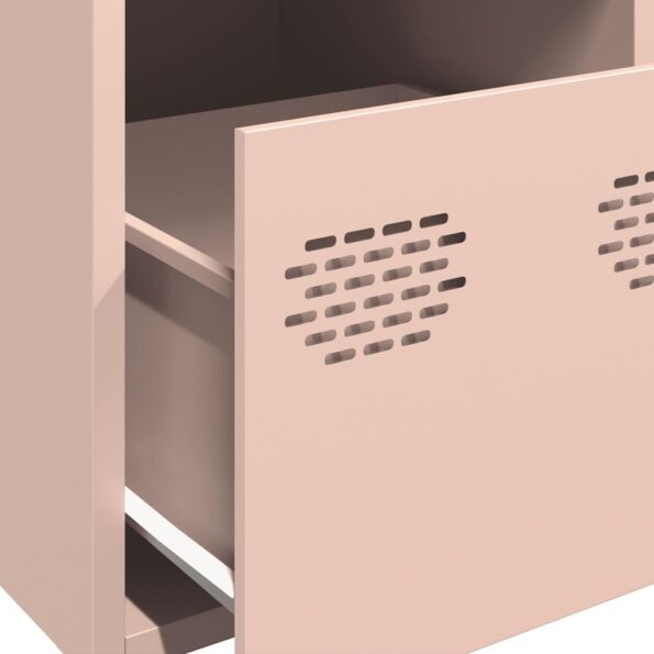 vidaXL Vysoká skrinka ružová 39x35x103,5 cm oceľová – Obrázok 9