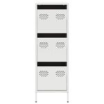 vidaXL Vysoká skrinka biela 39x35x103,5 cm oceľová – Obrázok 5