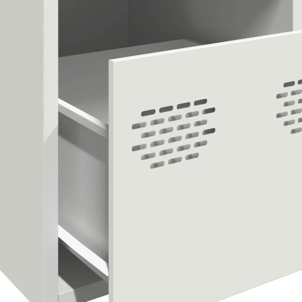 vidaXL Vysoká skrinka biela 39x35x103,5 cm oceľová – Obrázok 9