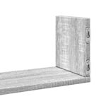 vidaXL Nástenné police 3 ks, sivá sonoma 80x18x18 cm, kompozitné drevo – Obrázok 8