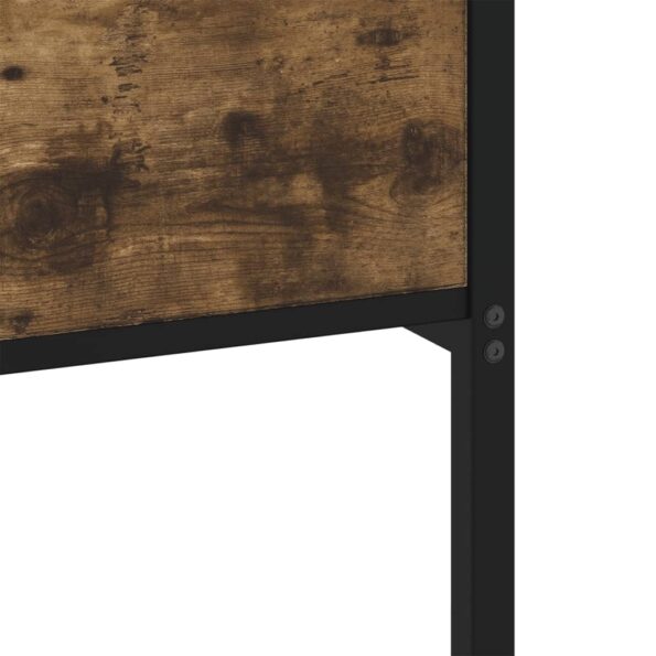 vidaXL Kovový posteľný rám bez matraca dymový dub 180x200 cm – Obrázok 7