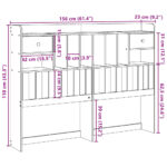 vidaXL Čelo postele s úložným priestorom biele 150 cm borovica – Obrázok 10