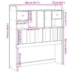 vidaXL Čelo postele s úložným priestorom 100 cm borovica – Obrázok 10
