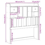 vidaXL Čelo postele s úložným priestorom voskovo hnedé 100 cm borovica – Obrázok 10
