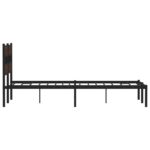 vidaXL Posteľný rám bez matraca s čelom hnedý dub 137x190 cm – Obrázok 5