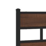 vidaXL Posteľný rám bez matraca s čelom hnedý dub 137x190 cm – Obrázok 8