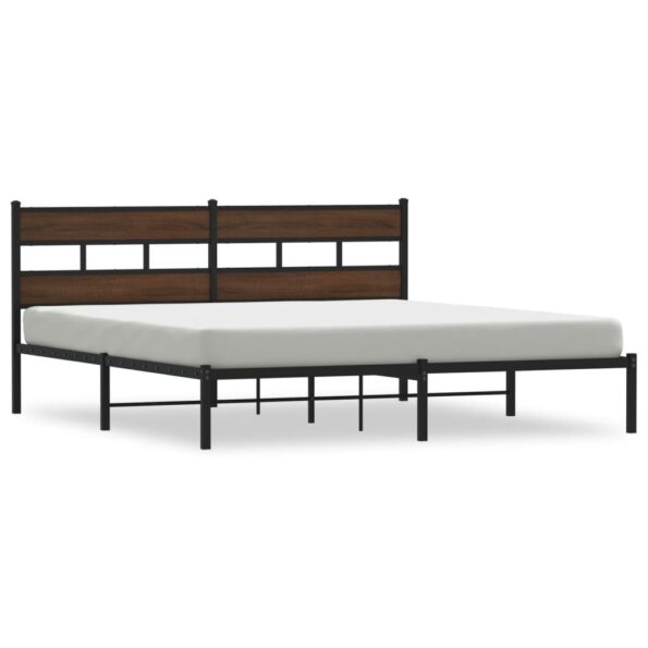 VXL8721158377456_a_en_hd_1.jpg vidaXL Posteľný rám bez matraca s čelom hnedý dub 183x213 cm – Obrázok 2