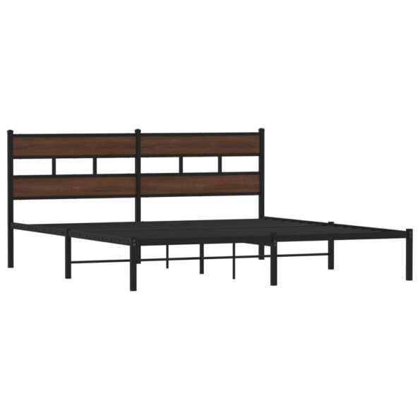 VXL8721158377456_g_en_hd_1.jpg vidaXL Posteľný rám bez matraca s čelom hnedý dub 183x213 cm – Obrázok 3