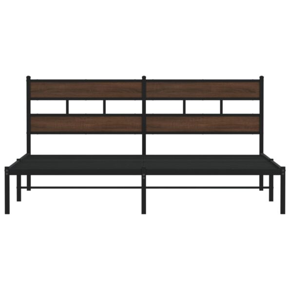 VXL8721158377456_g_en_hd_2.jpg vidaXL Posteľný rám bez matraca s čelom hnedý dub 183x213 cm – Obrázok 4