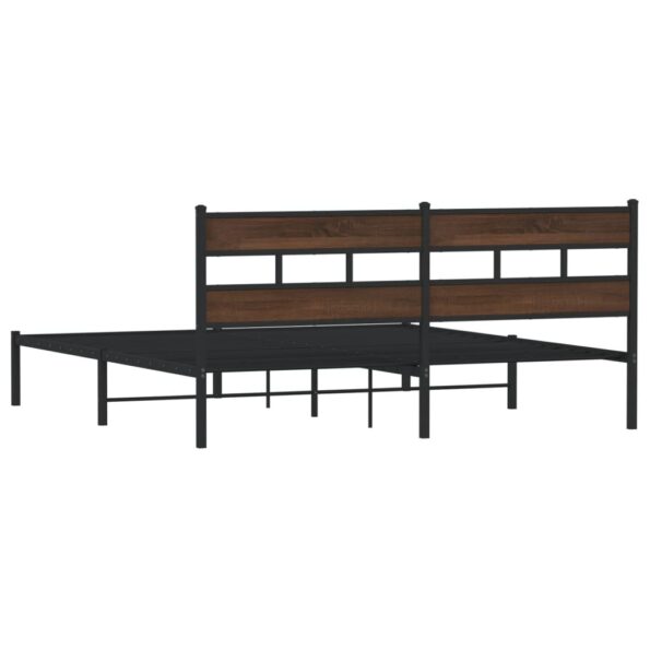 VXL8721158377456_g_en_hd_4.jpg vidaXL Posteľný rám bez matraca s čelom hnedý dub 183x213 cm – Obrázok 6