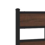 vidaXL Posteľný rám bez matraca s čelom hnedý dub 183x213 cm – Obrázok 8