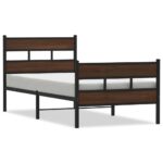 vidaXL Posteľný rám bez matraca s predným a zadným čelom 90x200 cm – Obrázok 2