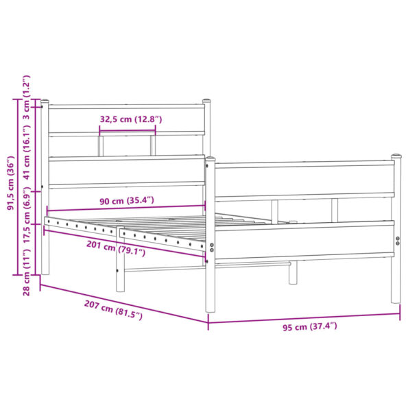 VXL8721158377517_g_en_hd_7.jpg vidaXL Posteľný rám bez matraca s predným a zadným čelom 90x200 cm – Obrázok 9