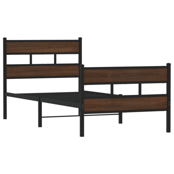 vidaXL Posteľný rám bez matraca s predným a zadným čelom 100x190 cm – Obrázok 3