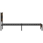 vidaXL Posteľ bez matraca so čelom dymový dub 107x203 cm – Obrázok 5