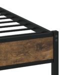 vidaXL Posteľ bez matraca so čelom dymový dub 107x203 cm – Obrázok 7
