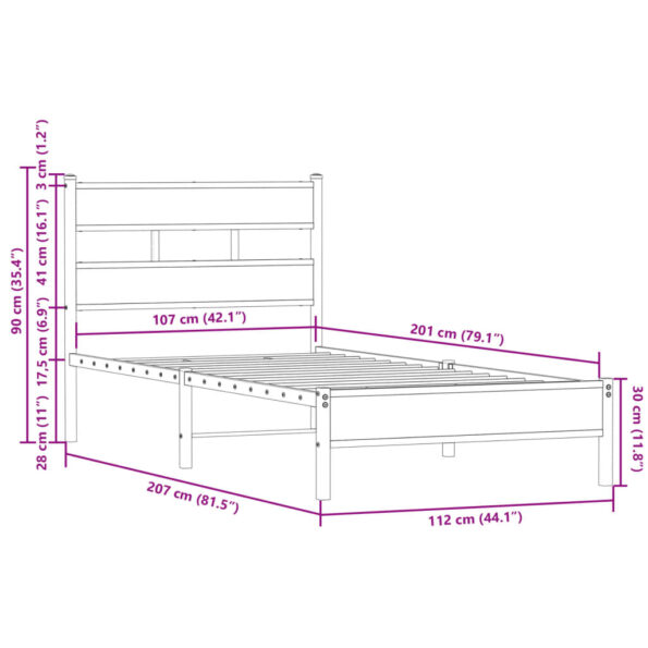 VXL8721158377852_g_en_hd_7.jpg vidaXL Posteľ bez matraca so čelom dymový dub 107x203 cm – Obrázok 9