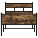 vidaXL Posteľný rám bez matraca dymový dub 107x200 cm kompozitné drevo – Obrázok 4