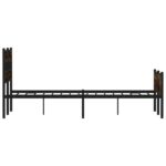 vidaXL Posteľný rám bez matraca dymový dub 120x190 cm borovicový masív – Obrázok 5