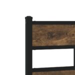 vidaXL Posteľný rám bez matraca dymový dub 120x190 cm borovicový masív – Obrázok 8