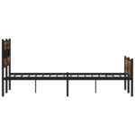 vidaXL Posteľný rám bez matraca dymový dub 140x200 cm kompozitné drevo – Obrázok 5