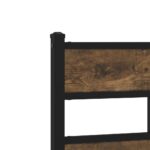 vidaXL Posteľný rám bez matraca dymový dub 140x200 cm kompozitné drevo – Obrázok 8