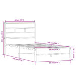 vidaXL Posteľný rám bez matraca dub sonoma 90x190 cm kompozitné drevo – Obrázok 9