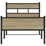 vidaXL Posteľný rám bez matraca dub sonoma 80x200 cm kompozitné drevo – Obrázok 4