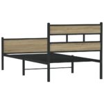 vidaXL Posteľný rám bez matraca dub sonoma 80x200 cm kompozitné drevo – Obrázok 6