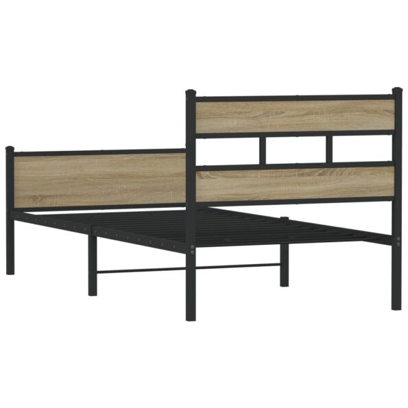vidaXL Posteľný rám bez matraca dub sonoma 80x200 cm kompozitné drevo – Obrázok 6