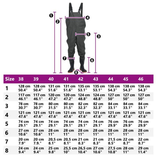 VidaXL Prsné topánky s čižmami tmavozelené, veľkosť 46 – Obrázok 9